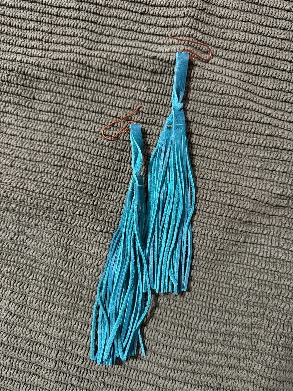Saddle Tramp Turquoise Fringe Tassel Earrings